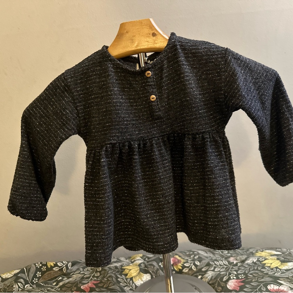 Zara Charcoal Long Sleeve Kids Top